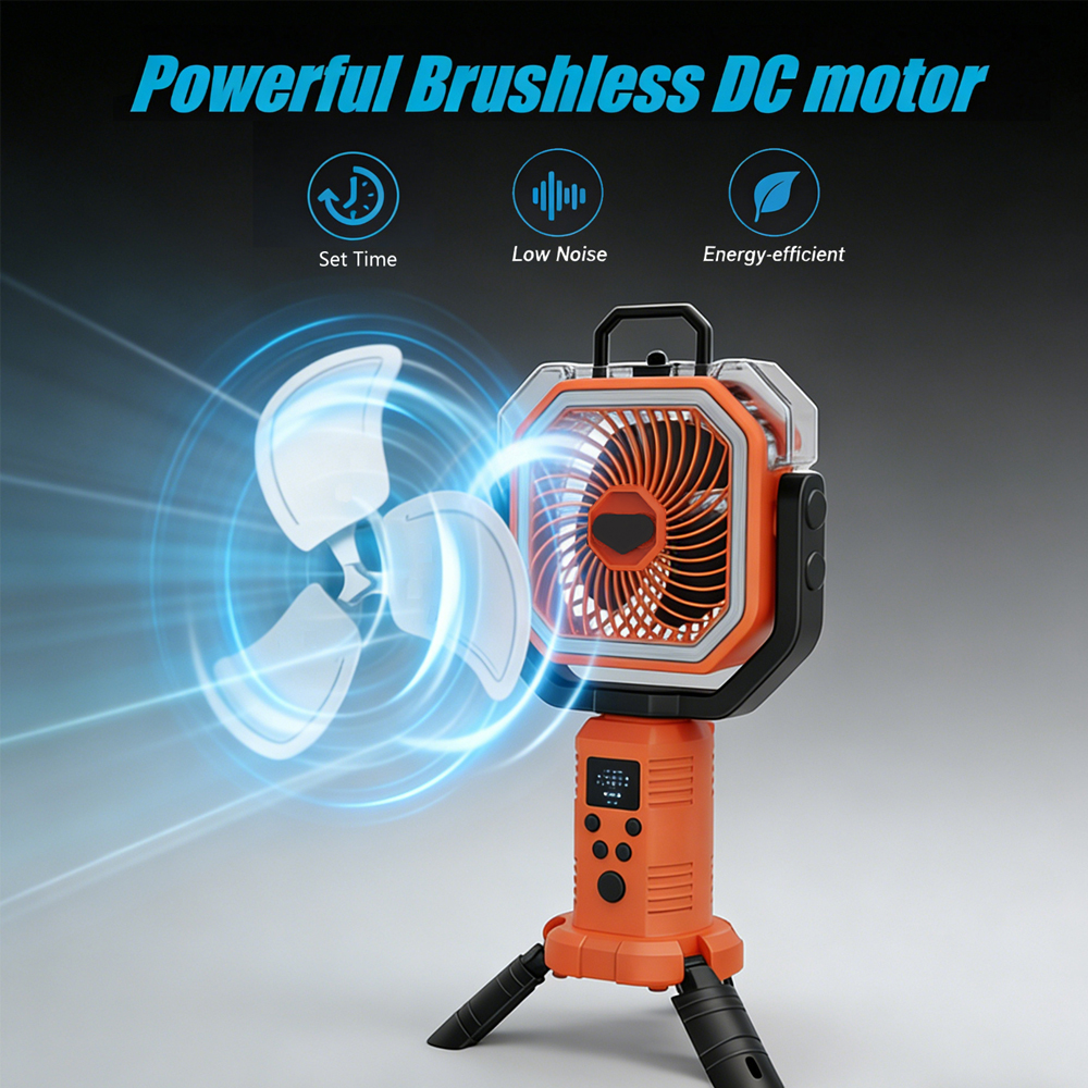 30000mAh Cooling Floor Fan wit - Outdoor Camping Ventilator avaliação e preço