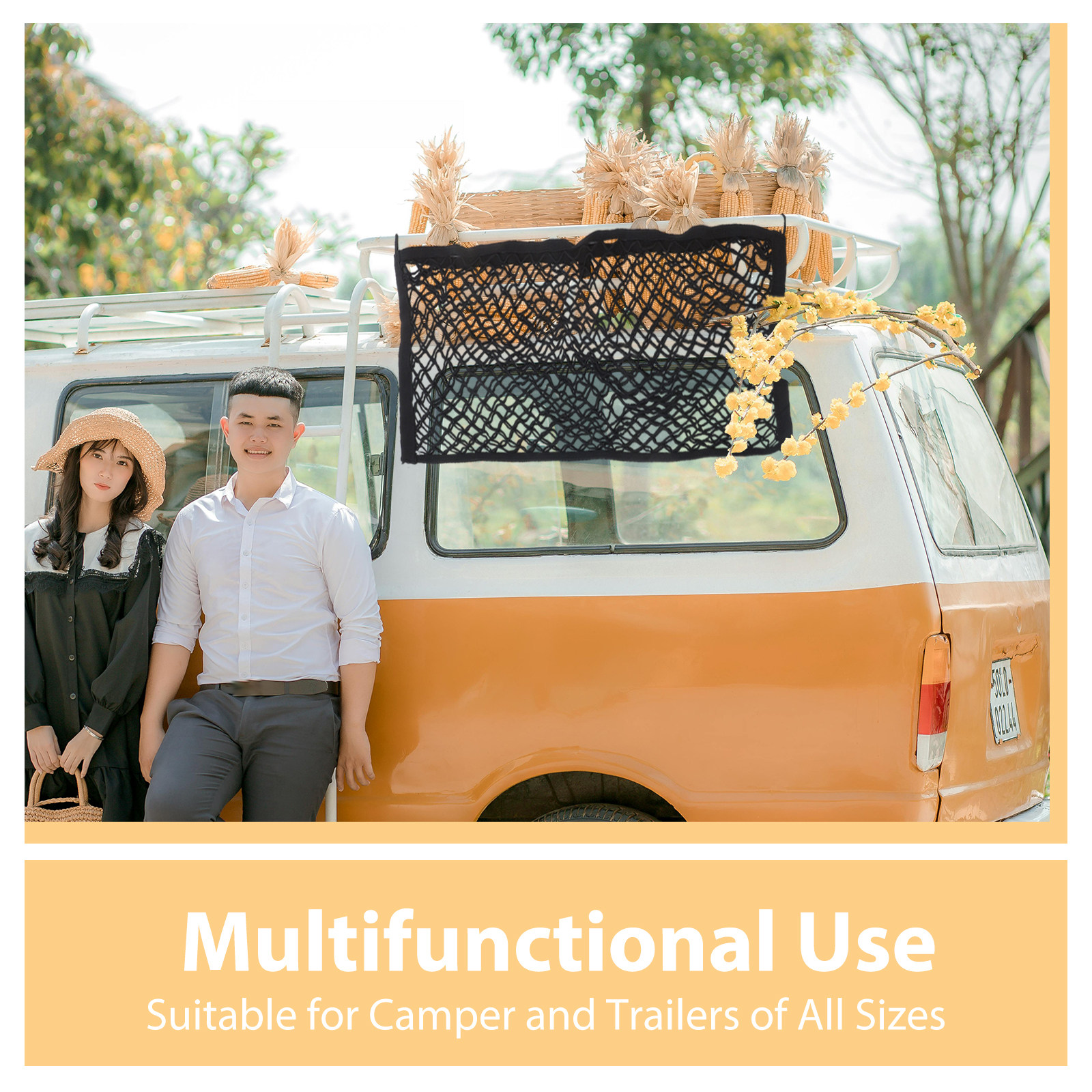 Foldable Elastic Cargo Net Cam - Outdoor Camping Vehicle Wagon avaliação e preço