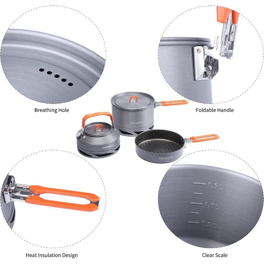 Fire-Maple Feast 4 Piece Campi - Outdoor Camping Kettle avaliação e preço