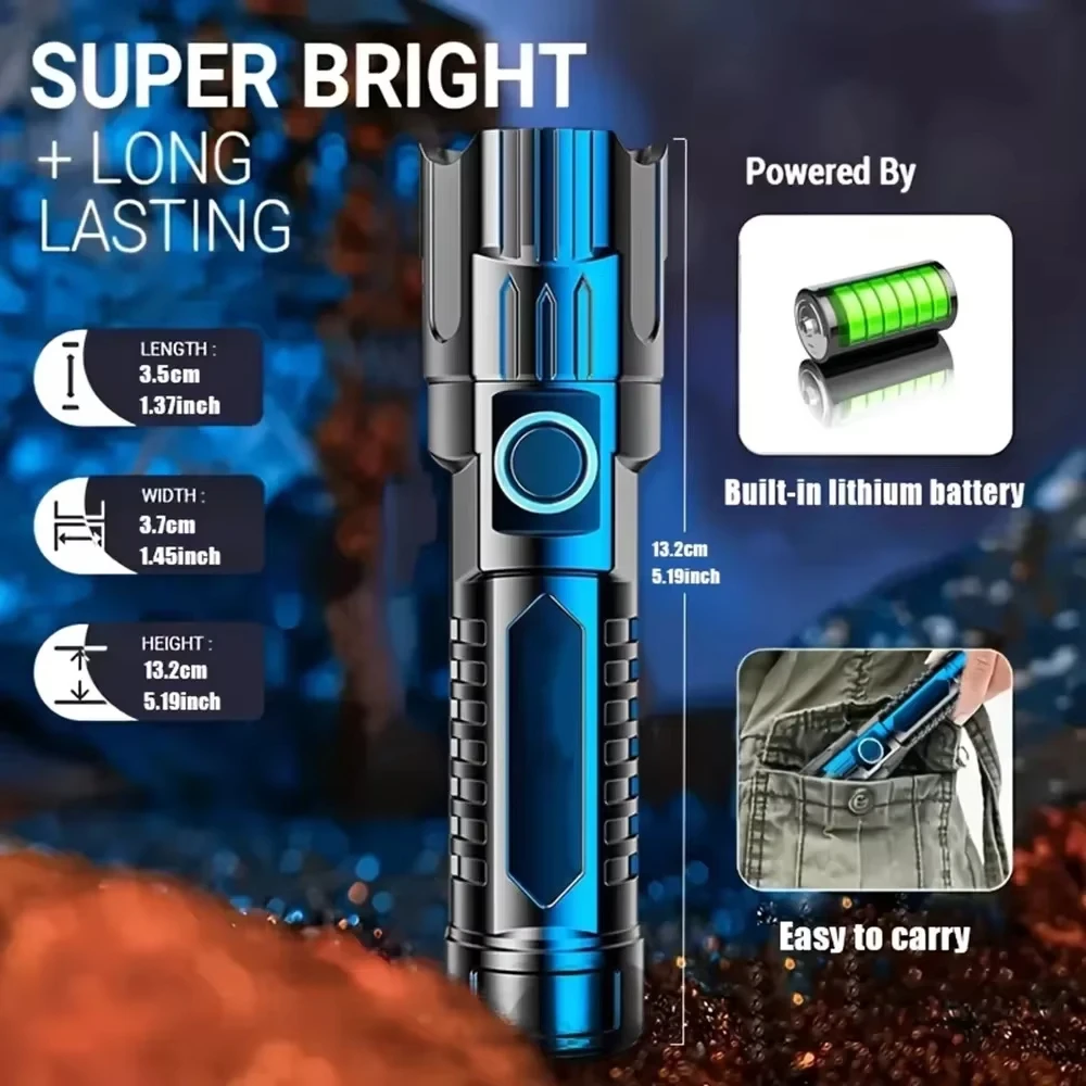 Tactical LED Flashlight 2000LM - Outdoor Camping Adventure avaliação e preço