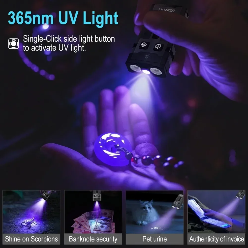 BORUiT EV20 1100LM EDC UV Keyc - Outdoor Camping Adventure avaliação e preço
