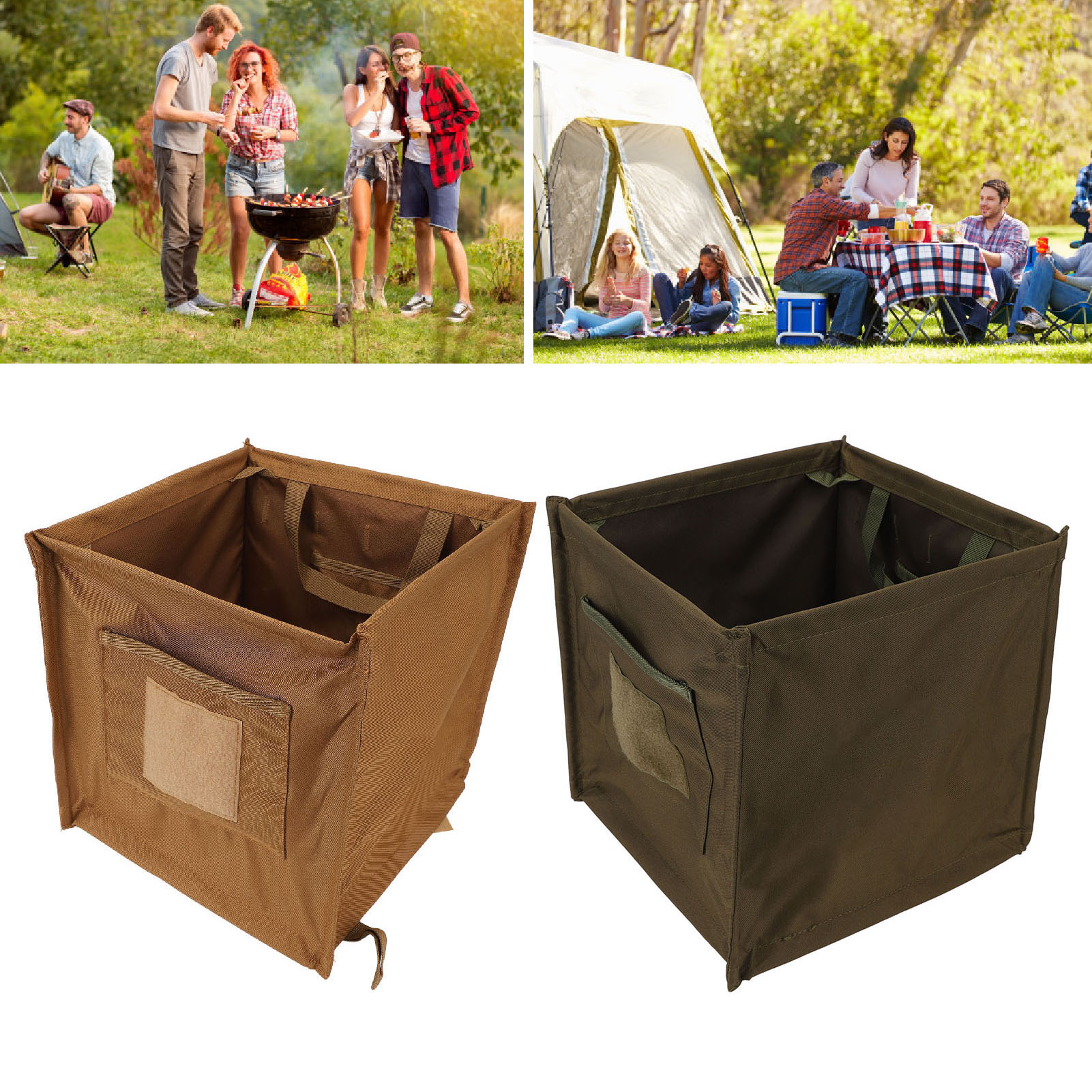 Outdoor Foldable Trash Can 33L - Outdoor Camping Bin avaliação e preço