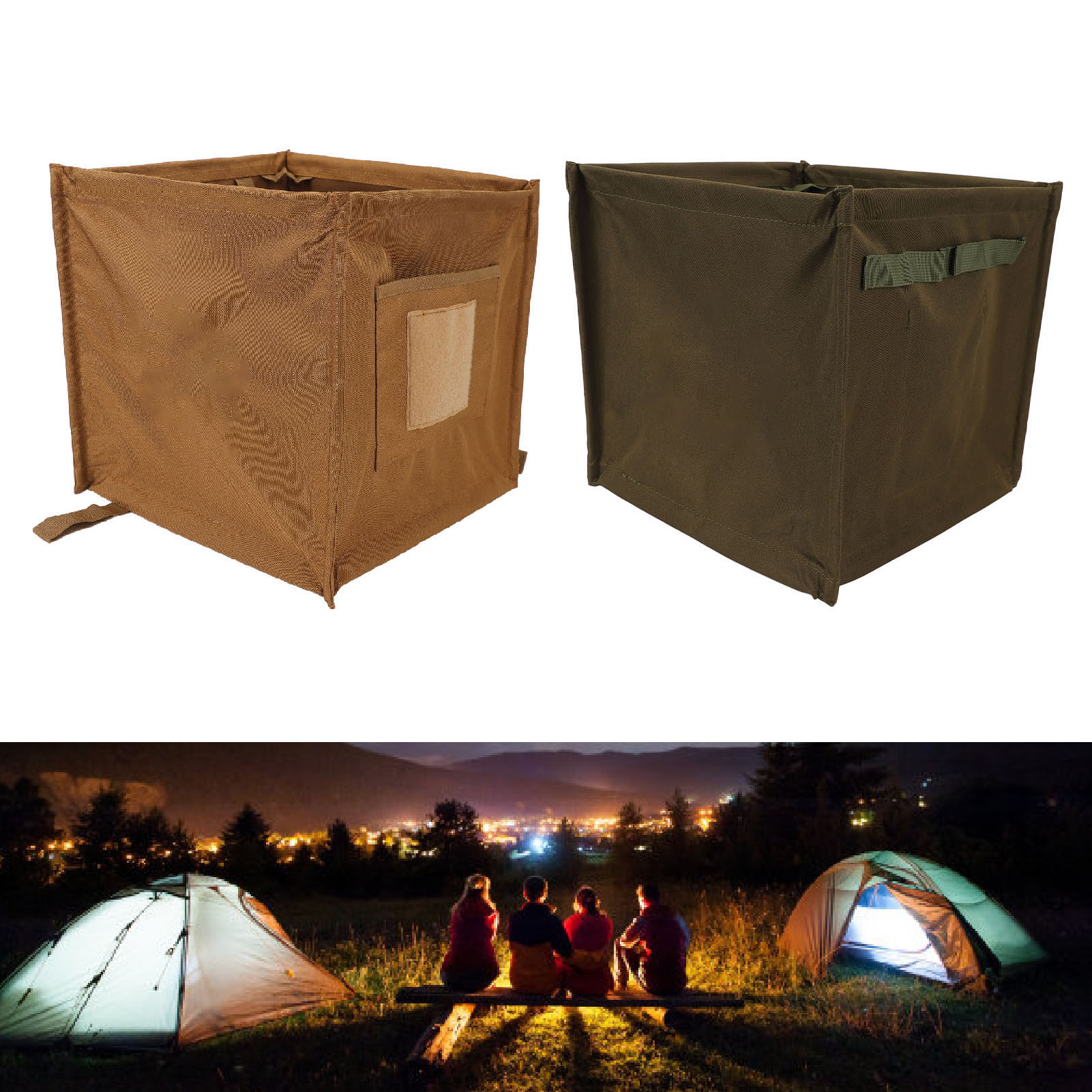 Outdoor Foldable Trash Can 33L - Outdoor Camping Bin avaliação e preço