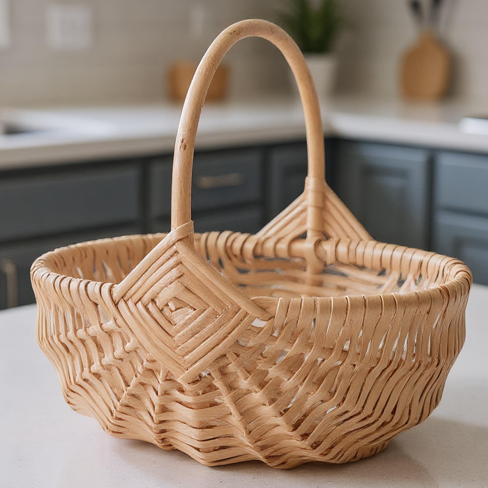 Woven Wicker Picnic Basket Wit - Outdoor Activities In Camping avaliação e preço