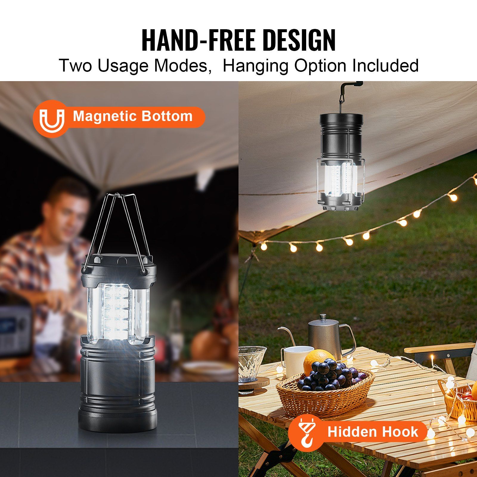 Set of 4 Collapsible LED Campi - Camping Lantern avaliação e preço