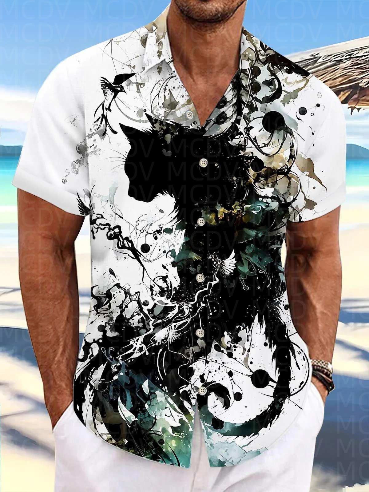 Motorcycle Pattern Men's Hawai - Camping Outdoor Clothing avaliação e preço