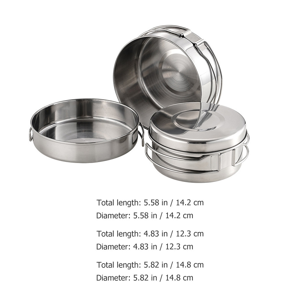 1Set Stainless Steel Camping C - Outdoor Camping Utensils avaliação e preço