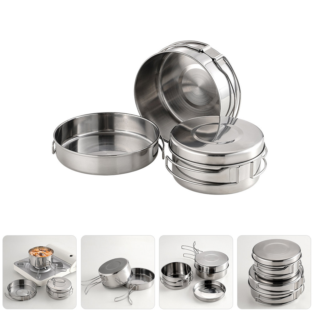 1Set Stainless Steel Camping C - Outdoor Camping Utensils avaliação e preço
