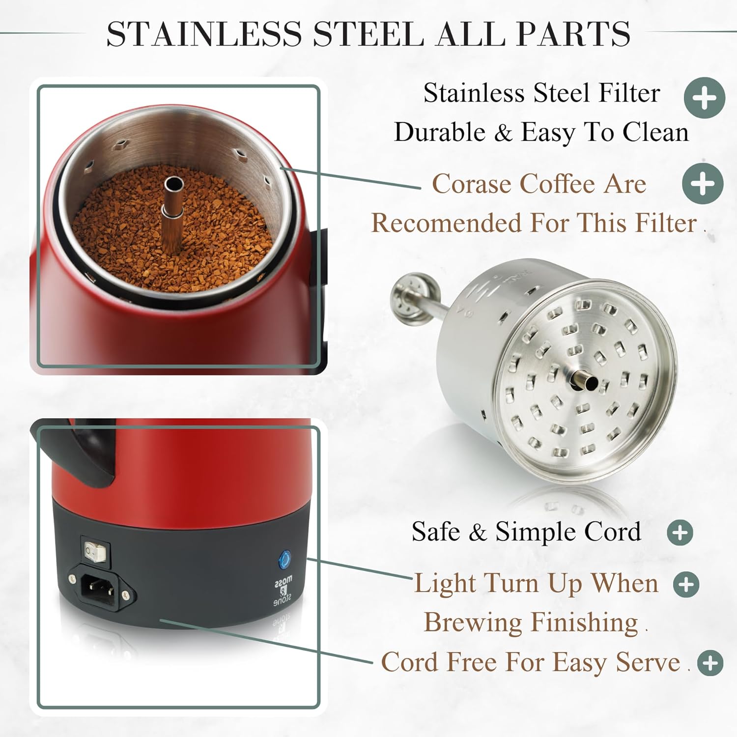 Red Electric Coffee Percolator - Camp Percolator Coffee avaliação e preço