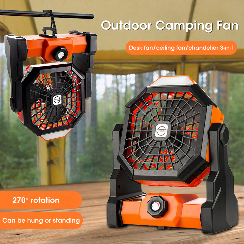 10000mAh Camping Fan with LED  - Outdoor Camping Ventilator avaliação e preço