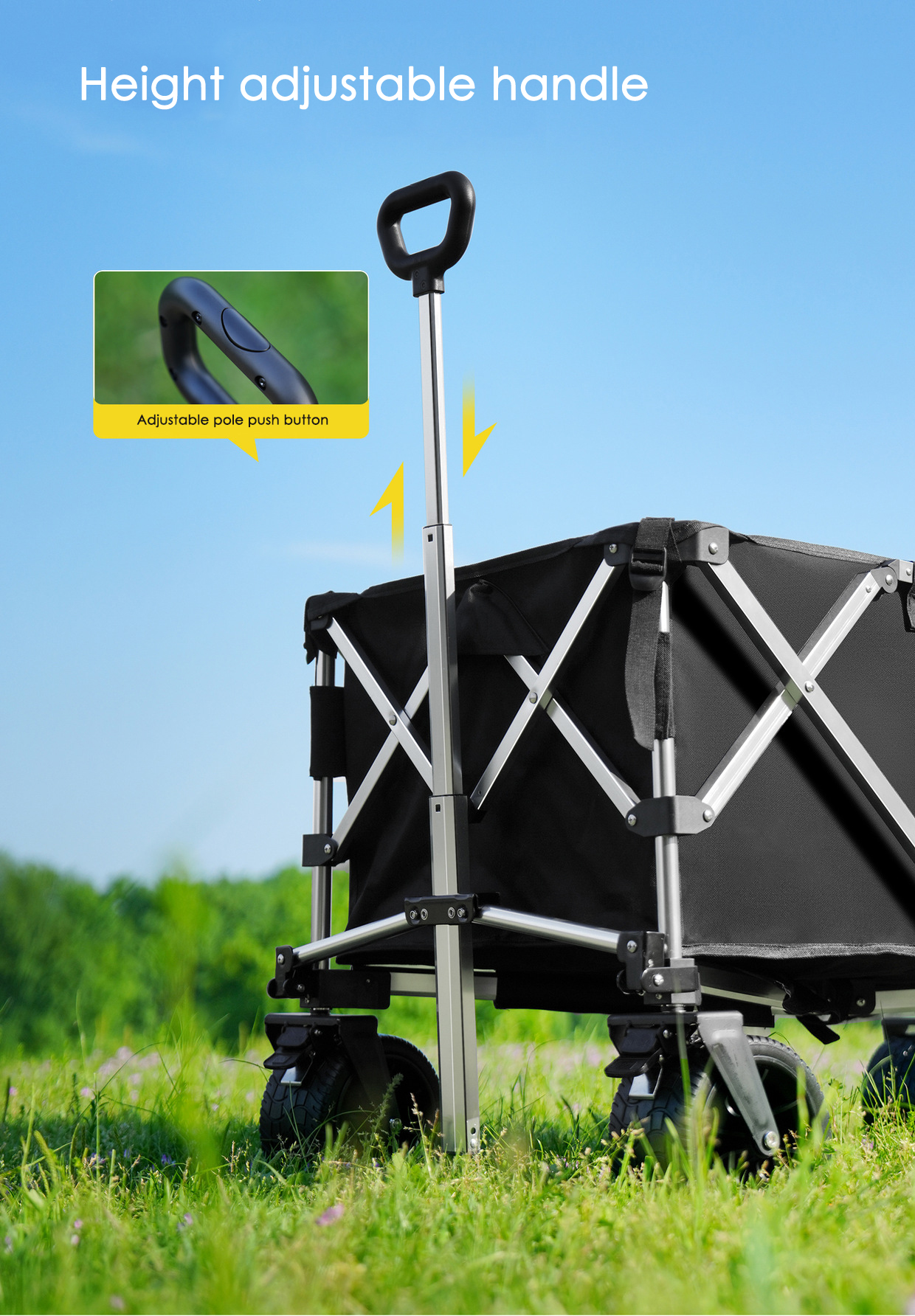 Premium Design Aluminum Foldin - Outdoor Camping Vehicle Wagon avaliação e preço