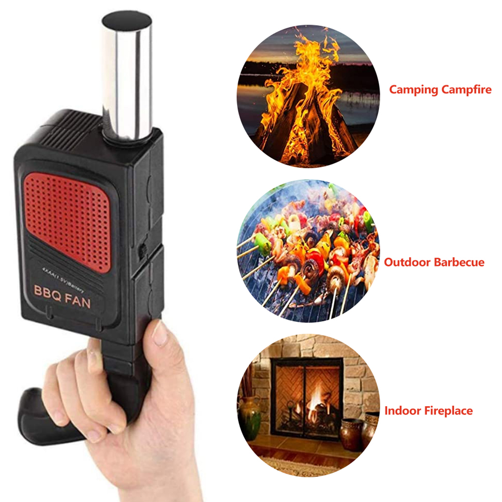 Handheld Electric BBQ Fan Air  - Outdoor Camping Ventilator avaliação e preço