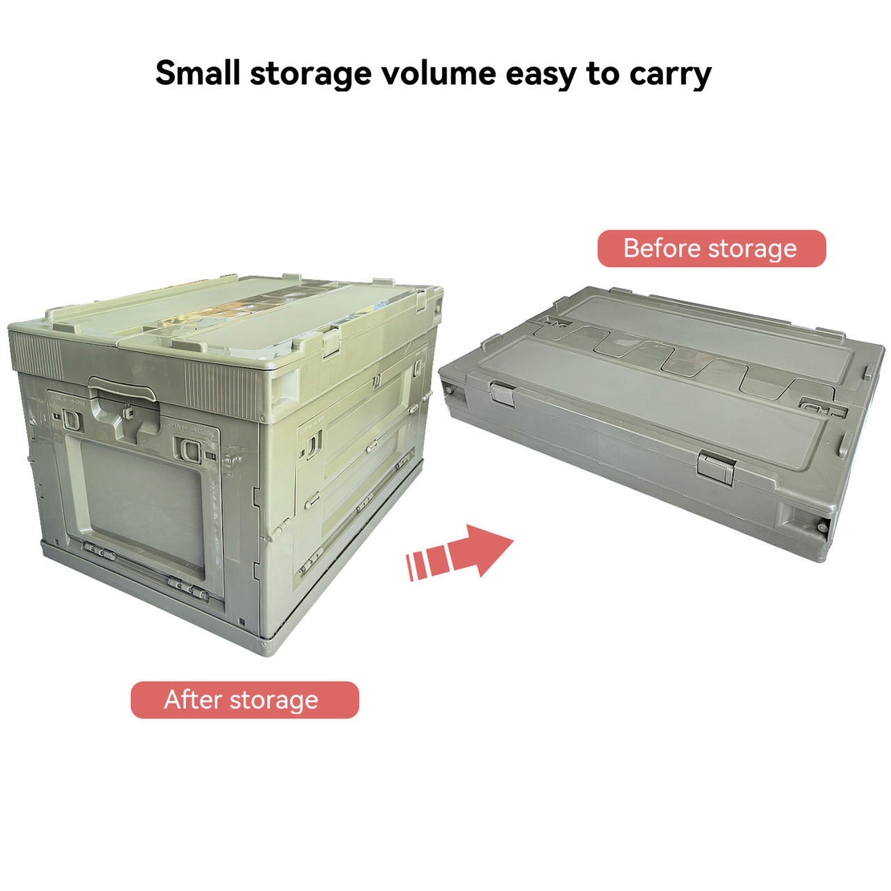 65L PP Folding Storage Box Car - Outdoor Camping Bin avaliação e preço
