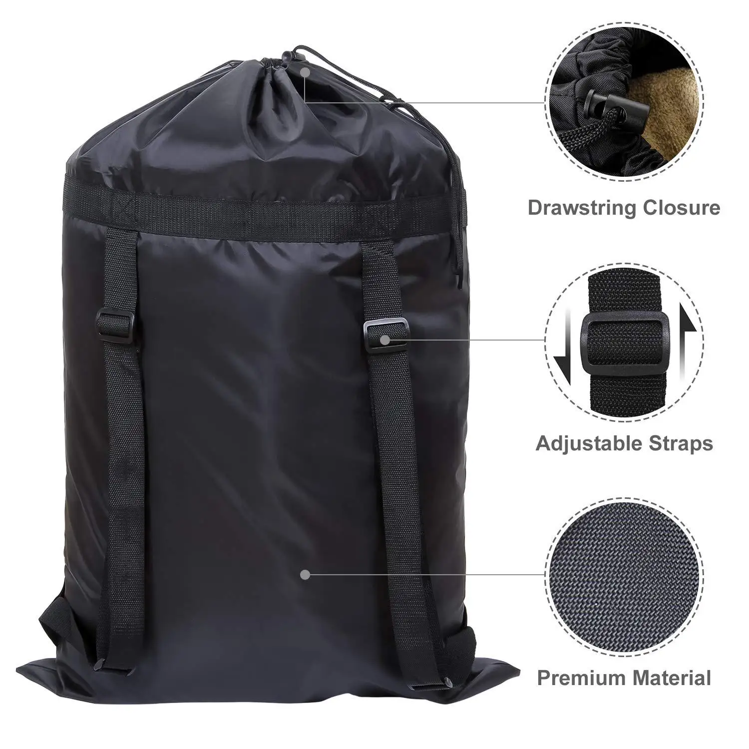 Black Oversized Polyester Wate - Camping Outdoor Clothing avaliação e preço
