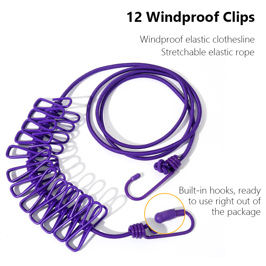 Portable Retractable Clothesli - Camping Outdoor Clothing avaliação e preço
