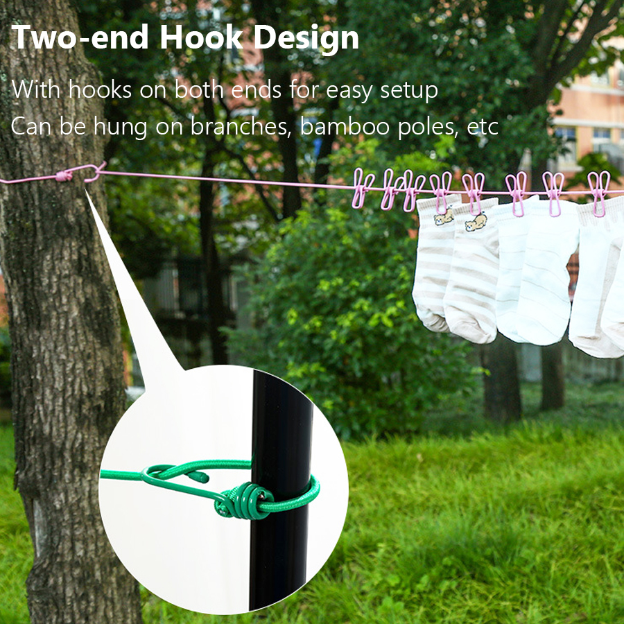 Portable Retractable Clothesli - Camping Outdoor Clothing avaliação e preço
