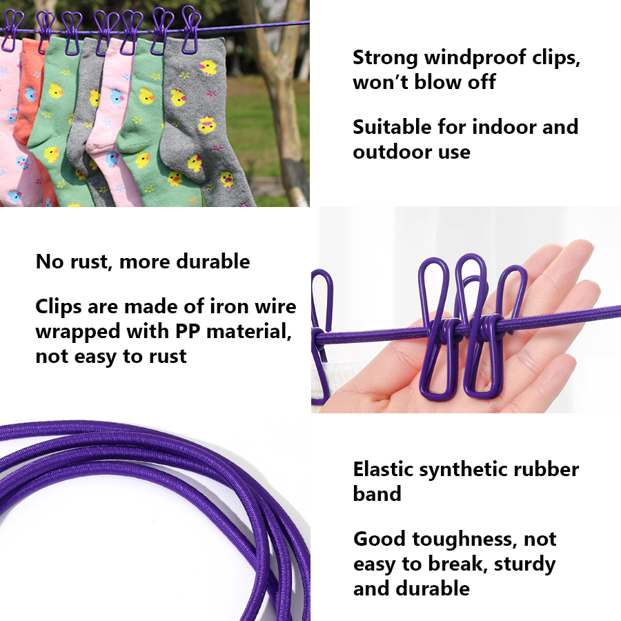 Portable Retractable Clothesli - Camping Outdoor Clothing avaliação e preço