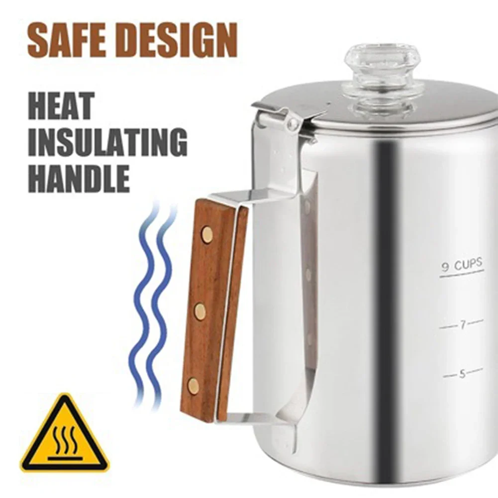 9 Cup Coffee Maker Camping Cof - Camp Percolator Coffee avaliação e preço