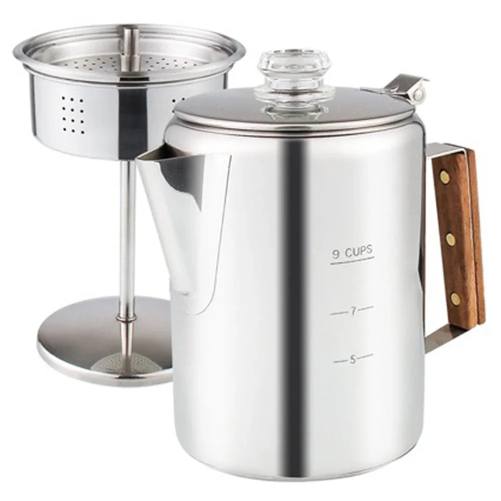 9 Cup Coffee Maker Camping Cof - Camp Percolator Coffee avaliação e preço