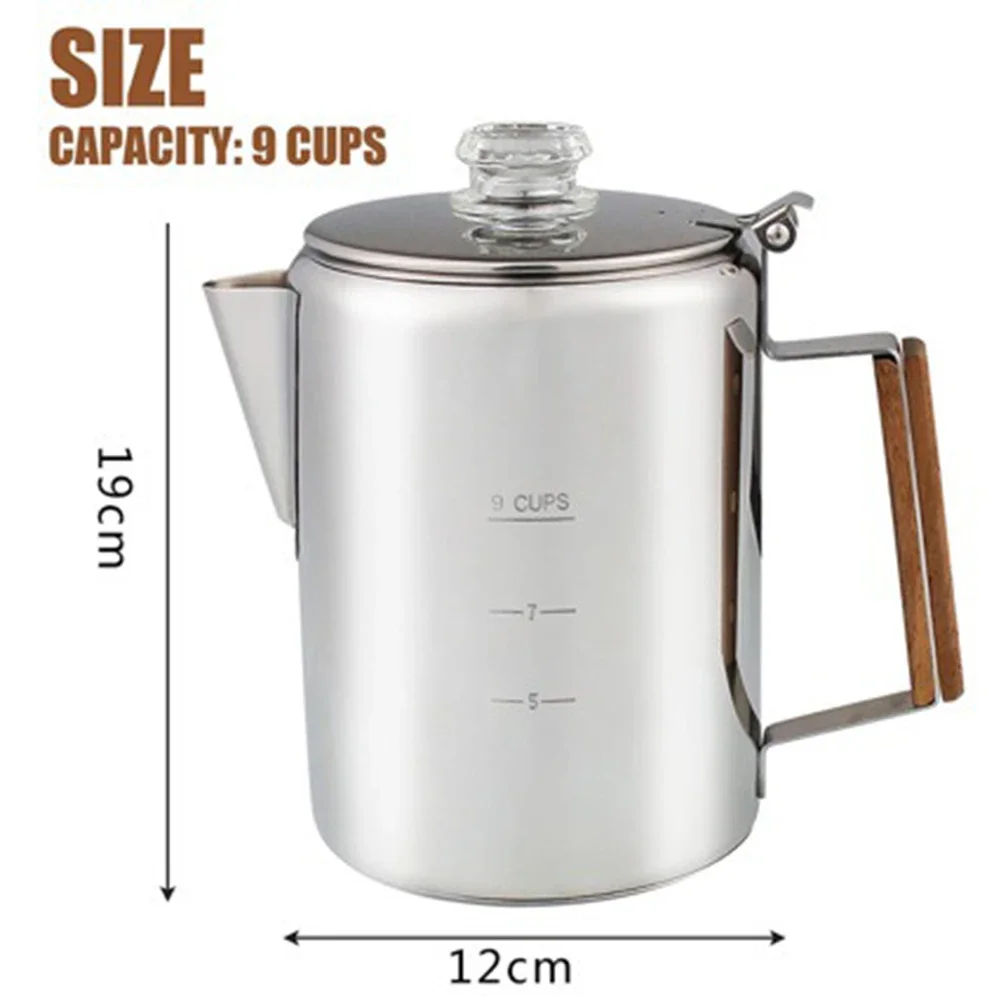 9 Cup Coffee Maker Camping Cof - Camp Percolator Coffee avaliação e preço
