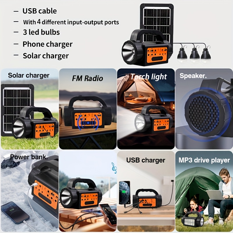 Solar Rechargeable Camping Lig - Camping Lantern avaliação e preço
