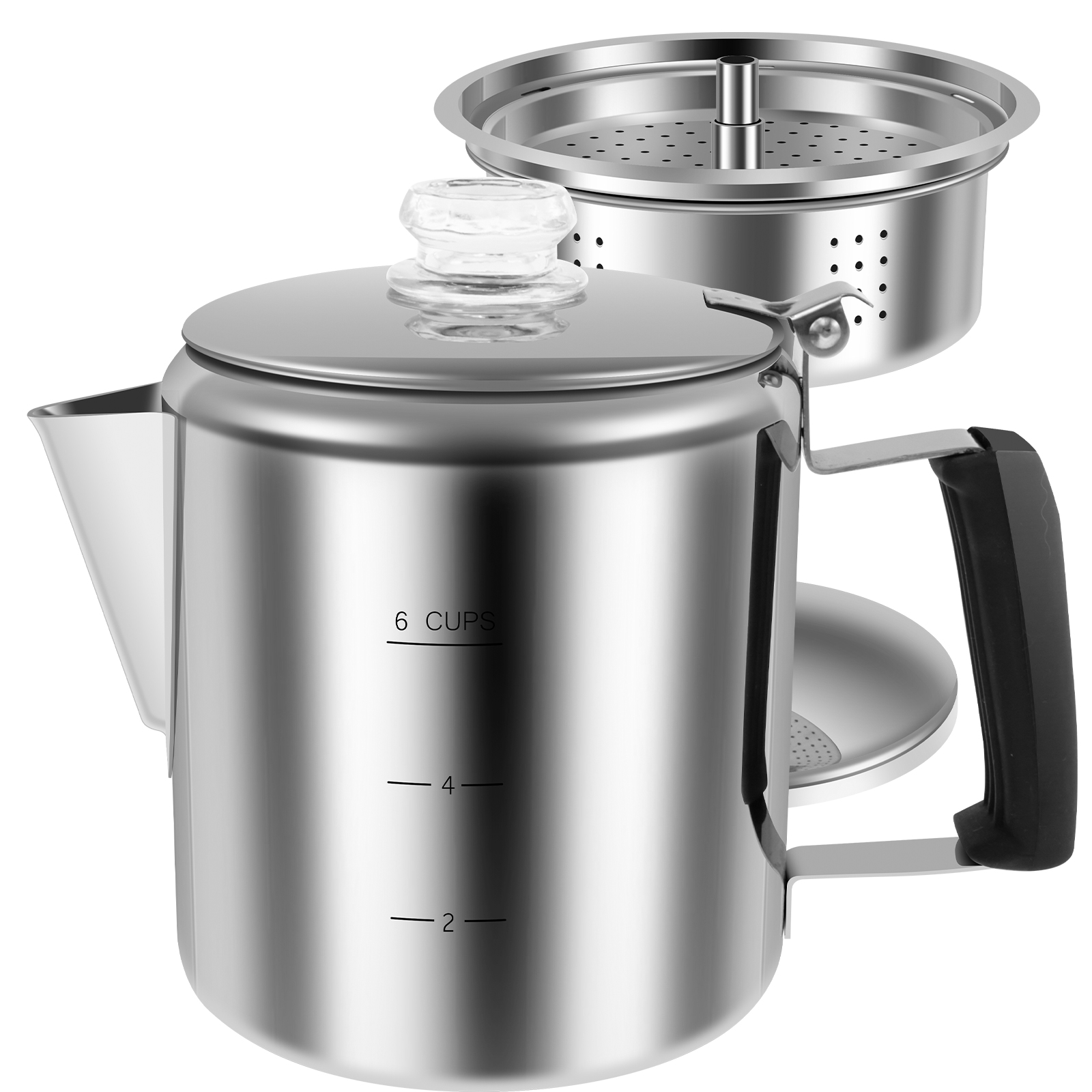 Stainless Steel Coffee Percola - Camp Percolator Coffee avaliação e preço
