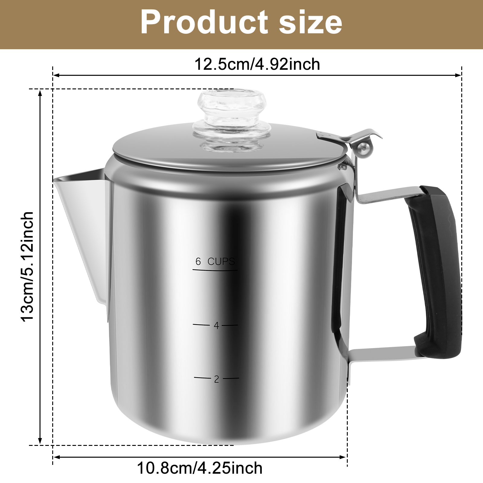 Stainless Steel Coffee Percola - Camp Percolator Coffee avaliação e preço