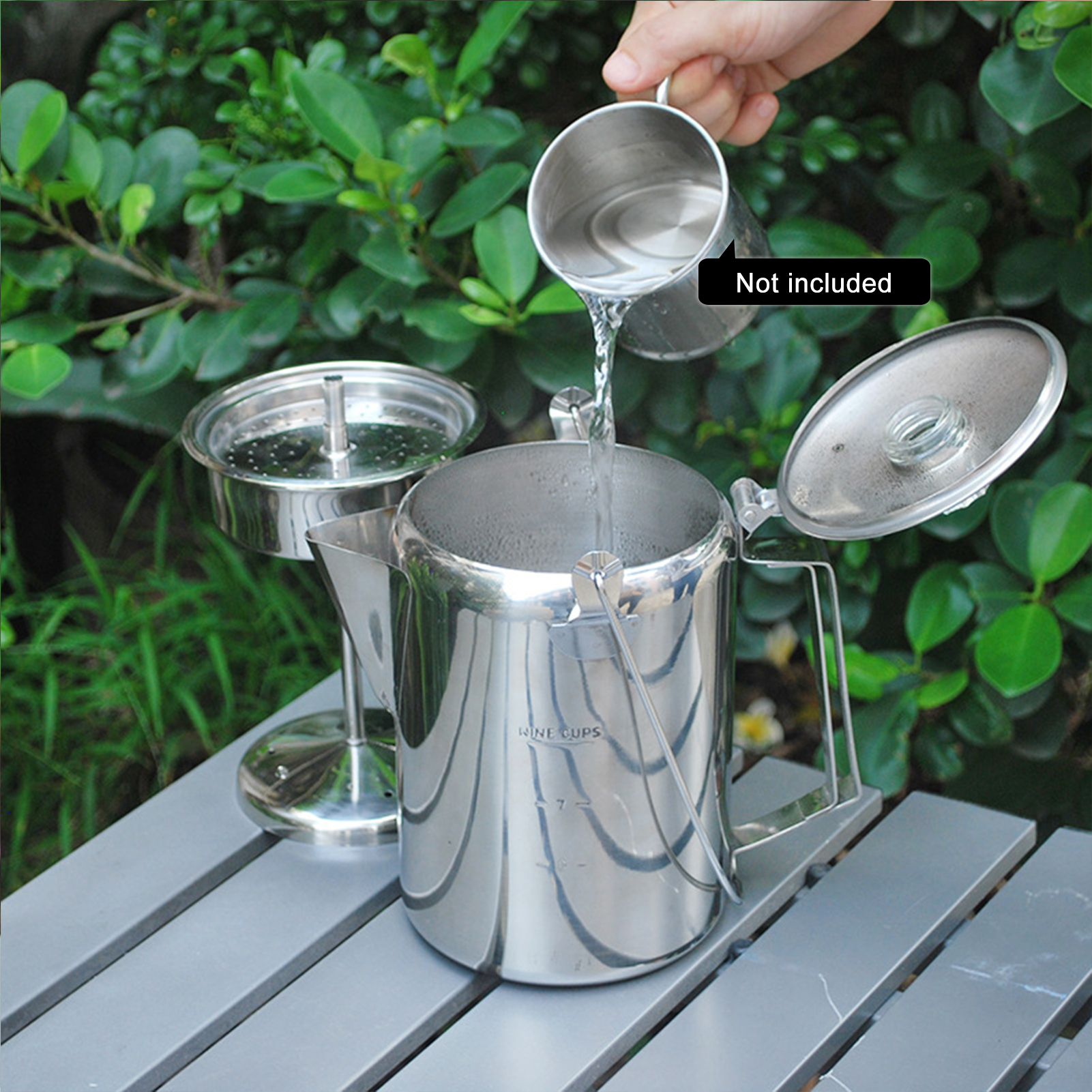 1.2L Outdoor 9 Cup Stainless S - Camp Percolator Coffee avaliação e preço
