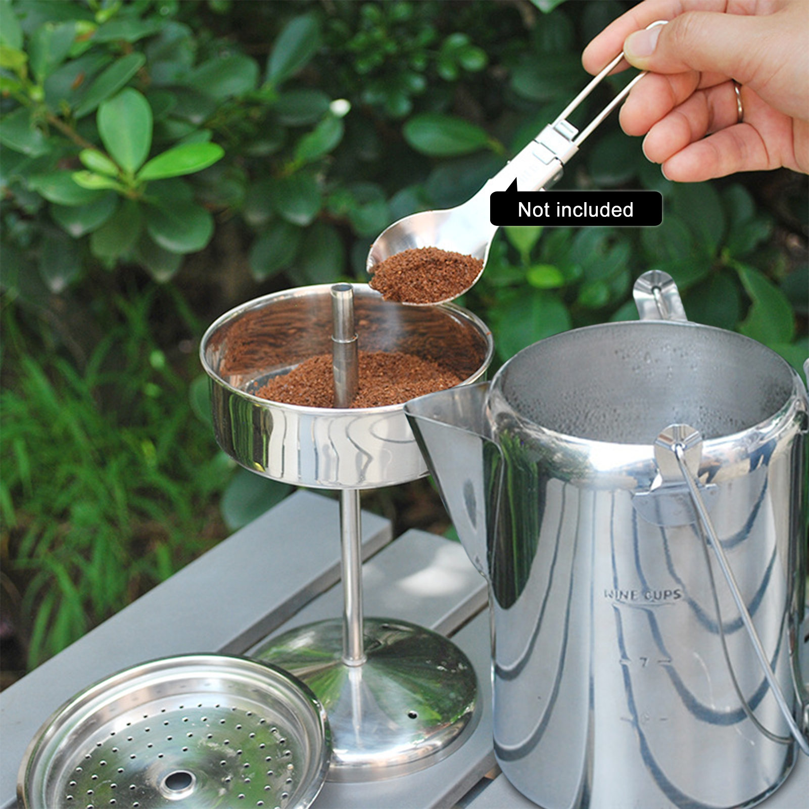 1.2L Outdoor 9 Cup Stainless S - Camp Percolator Coffee avaliação e preço