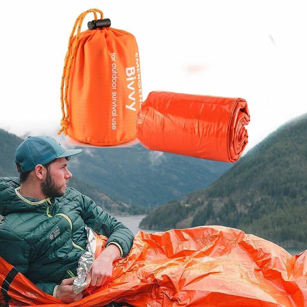Emergency Sleeping Bag Thermal - Outdoor Camping Activities For Adults avaliação e preço