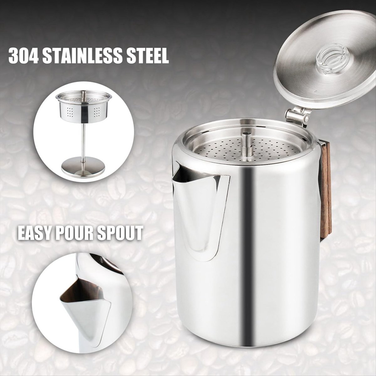 A56K Coffee Percolators Stovet - Camp Percolator Coffee avaliação e preço