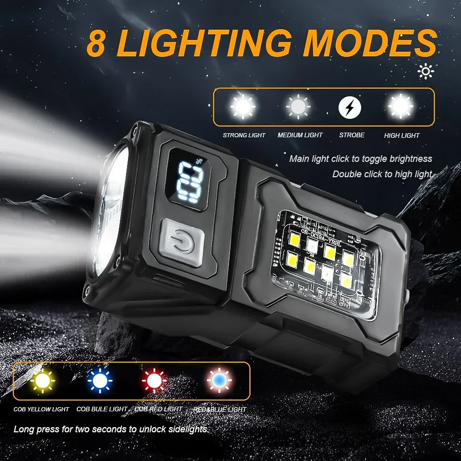 Portable LED COB Flashlight Re - Outdoor Camping Hat avaliação e preço