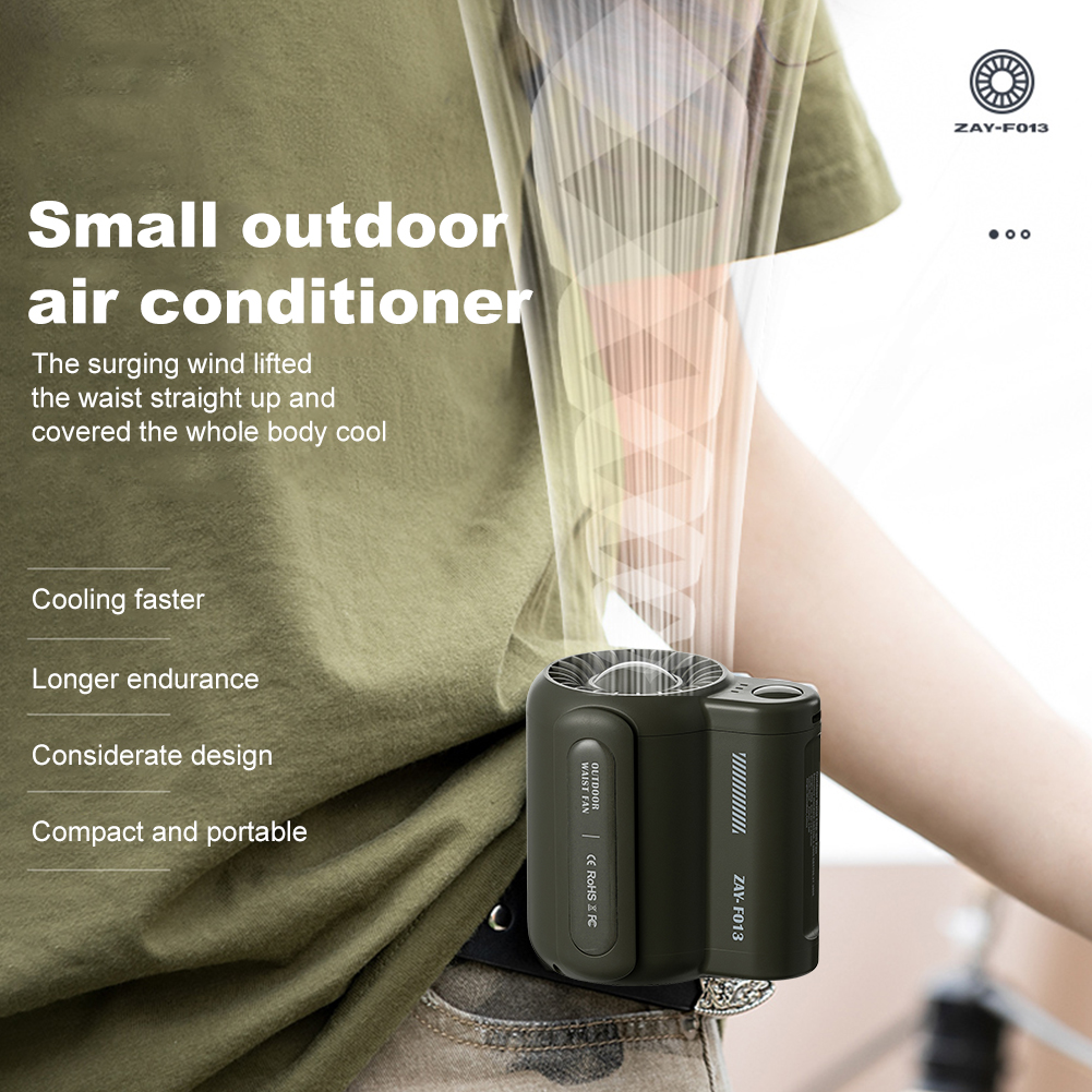 Mini Travel Wearable Waist Fan - Outdoor Camping Ventilator avaliação e preço