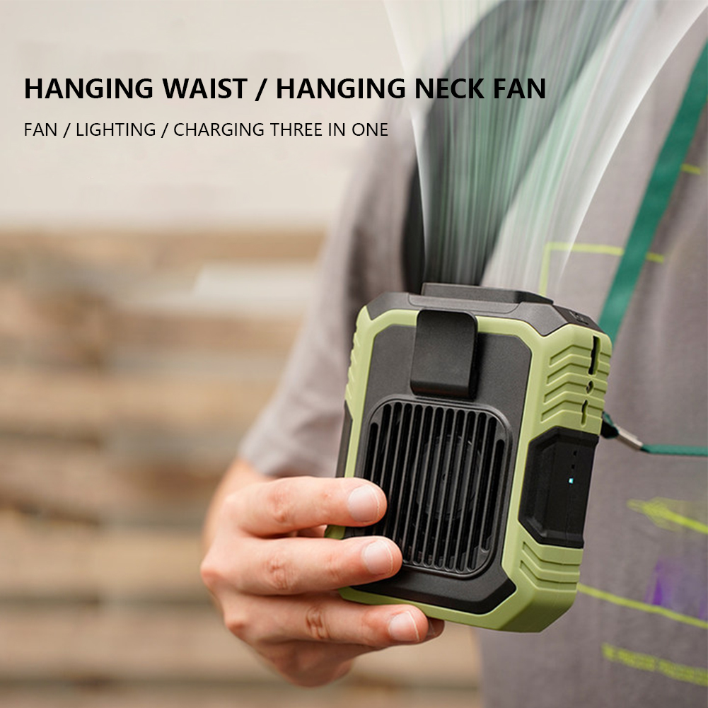 Mini Travel Wearable Waist Fan - Outdoor Camping Ventilator avaliação e preço