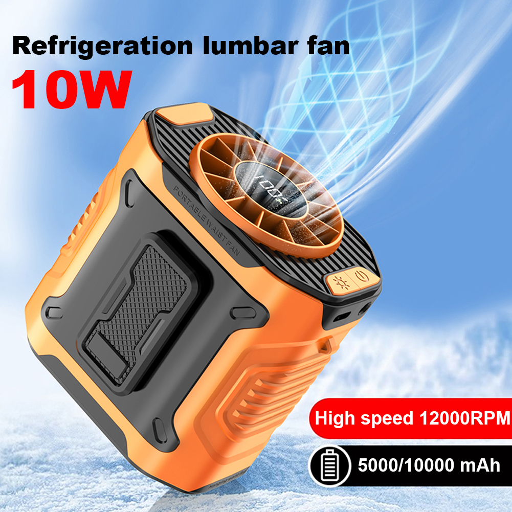 Mini Travel Wearable Waist Fan - Outdoor Camping Ventilator avaliação e preço