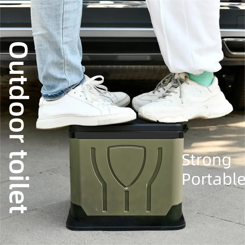 Portable Outdoor Toilets Doubl - Outdoor Camping Bin avaliação e preço