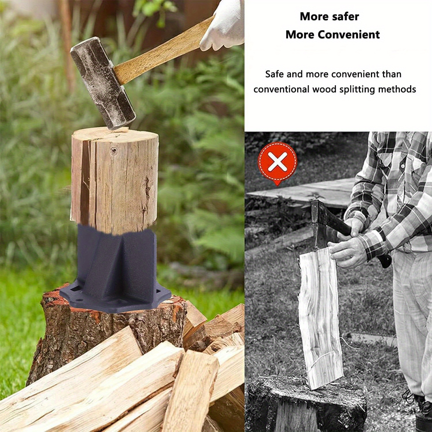Heavy Duty Iron Wood Splitter  - Outdoor Activities In Camping avaliação e preço