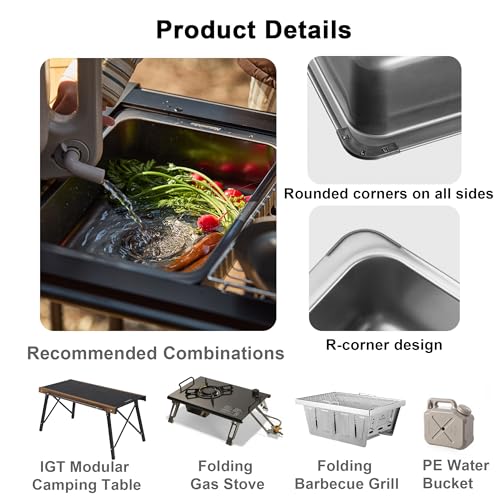 304 Stainless Steel Mini Sink  - Outdoor Camping Sink avaliação e preço