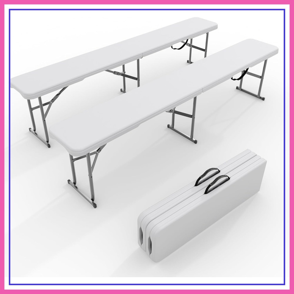 6FT Folding Bench 2 Pack, Port - Outdoor Activities In Camping avaliação e preço