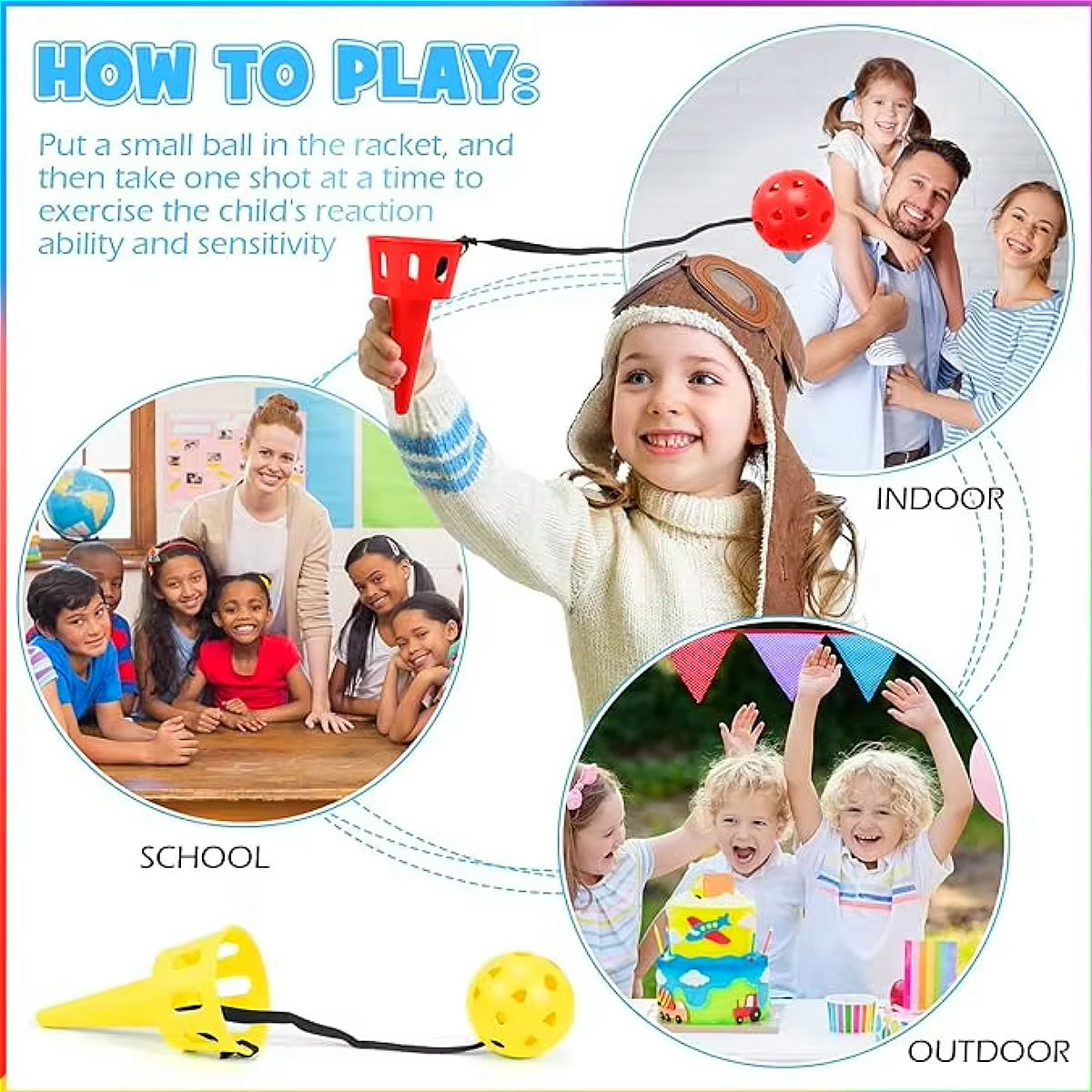 6pcs Catch a Ball Set,Champion - Outdoor Camping Activities For Adults avaliação e preço
