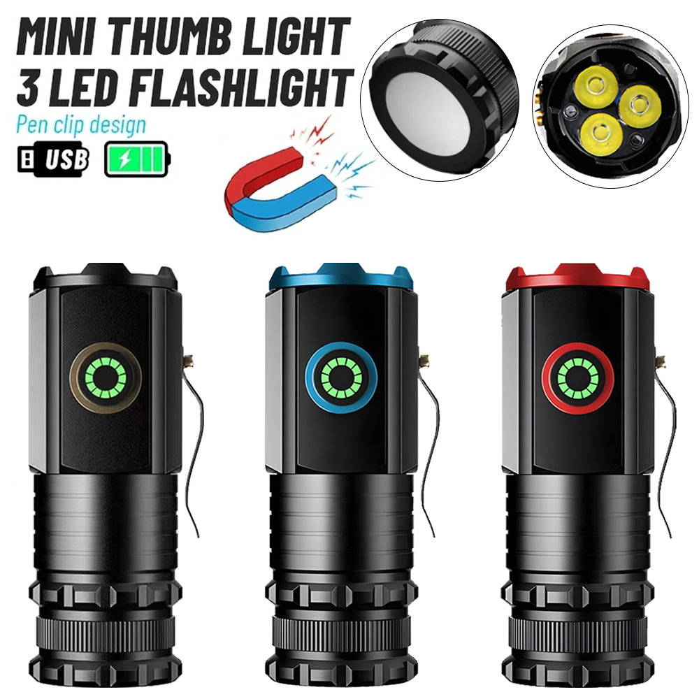 Portable Powerful Mini LED Fla - Outdoor Camping Adventure avaliação e preço
