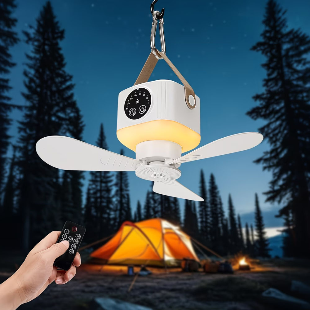 Portable Ceiling Fan with Ligh - Outdoor Camping Ventilator avaliação e preço