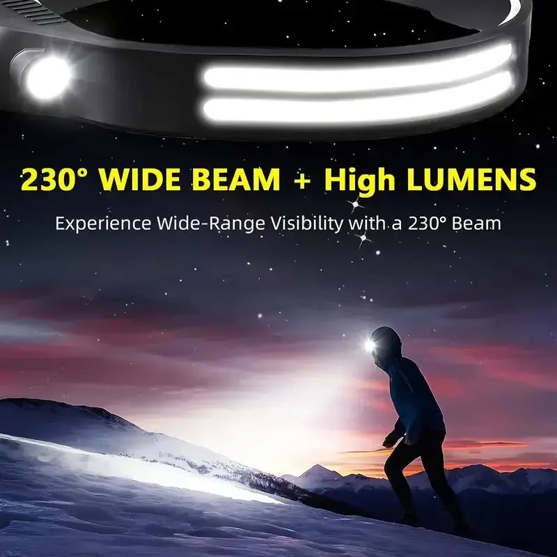 LED Sensor Headlamp USB Rechar - Outdoor Camping Adventure avaliação e preço