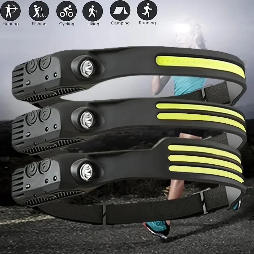 LED Sensor Headlamp USB Rechar - Outdoor Camping Adventure avaliação e preço