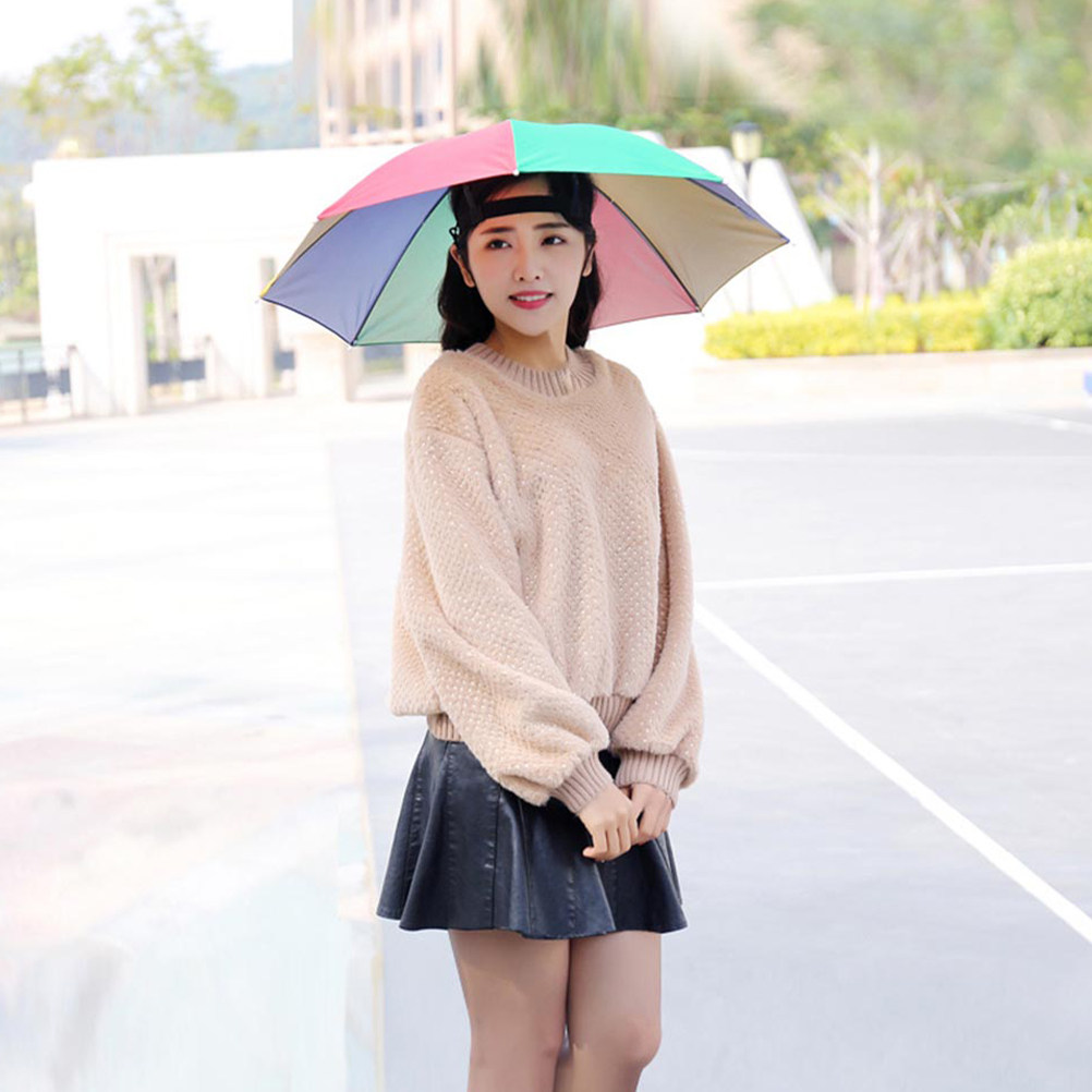 Hands Free Umbrella Hat Lightw - Outdoor Camping Hat avaliação e preço