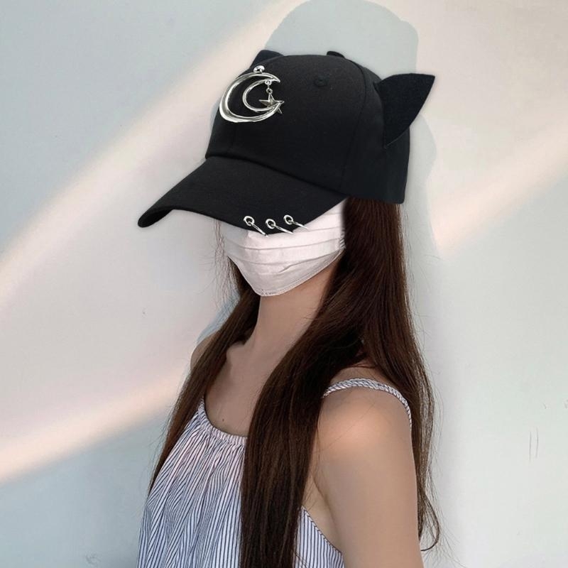 652F Cats Ear Baseball Hat for - Outdoor Camping Activities For Adults avaliação e preço