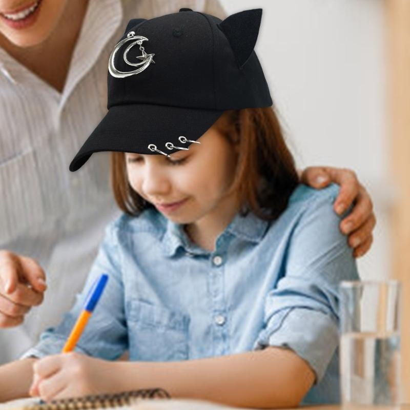 652F Cats Ear Baseball Hat for - Outdoor Camping Activities For Adults avaliação e preço