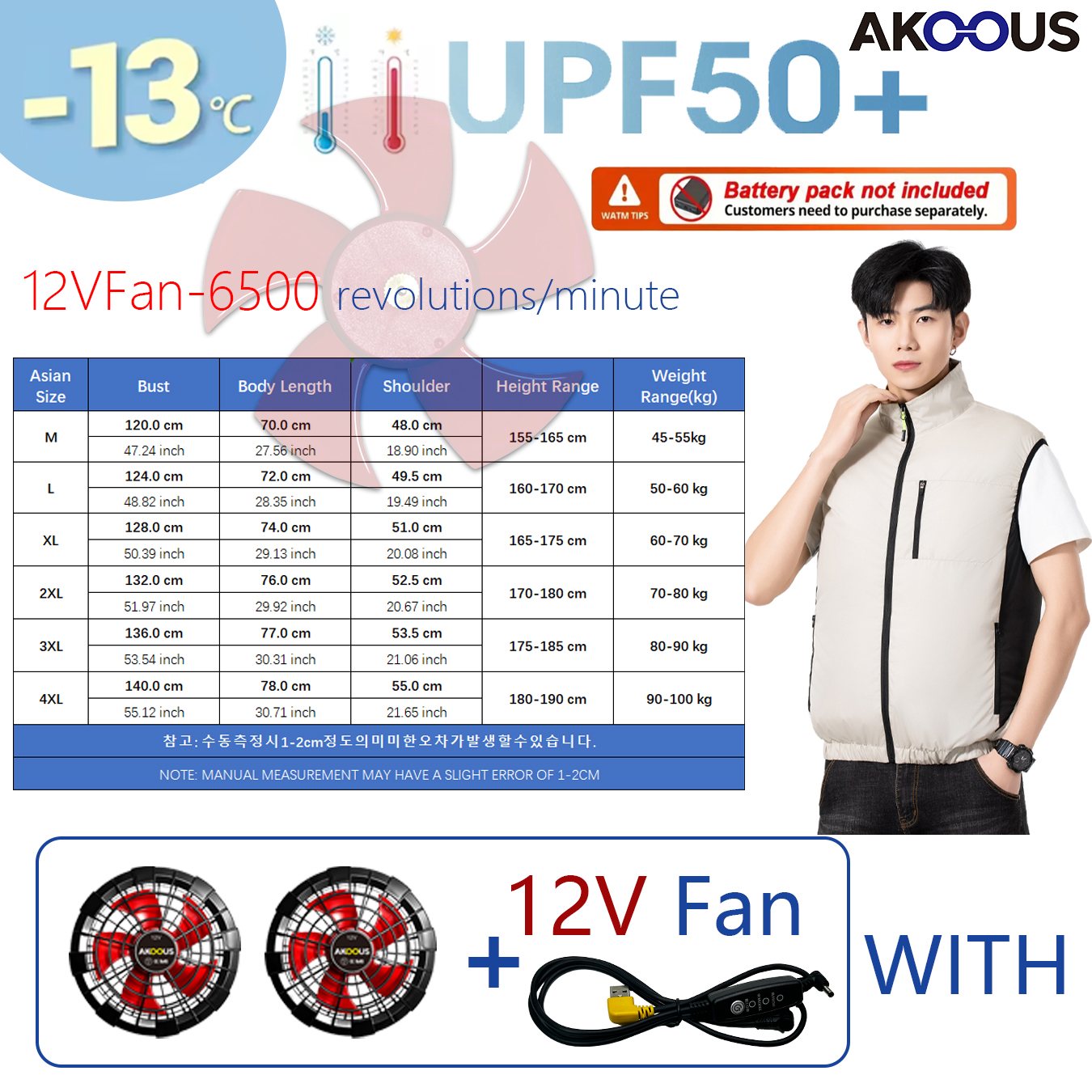 12V 5V USB Cooling Fan Vest Me - Outdoor Camping Ventilator avaliação e preço