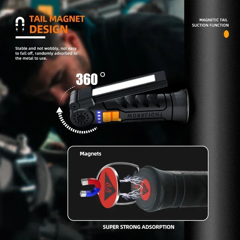 COB LED Folding Flashlight Por - Camping Lantern avaliação e preço