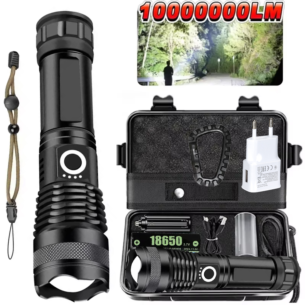High Power LED Flashlight Rech - Outdoor Camping Adventure avaliação e preço
